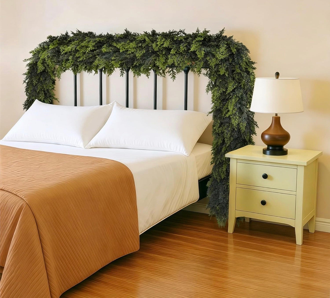 Hearth & Holly Real-Touch Cedar Garland — 6FT, 2-Pack