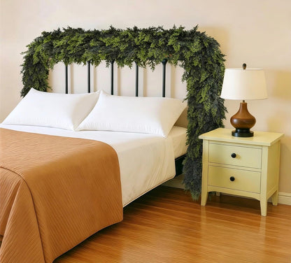 Hearth & Holly Real-Touch Cedar Garland — 6FT, 2-Pack